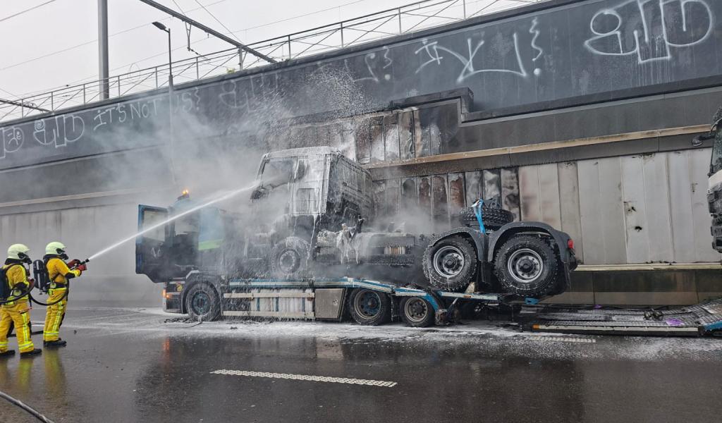 Tunnel de Cointe : fermeture totale après un camion en feu