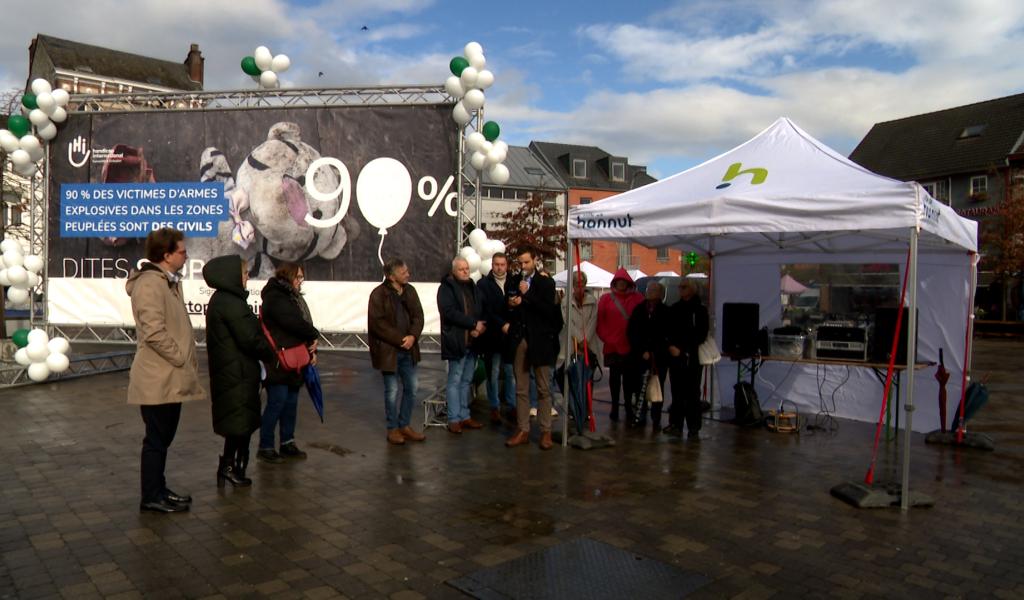 Hannut: Action de sensibilisation de Handicap International