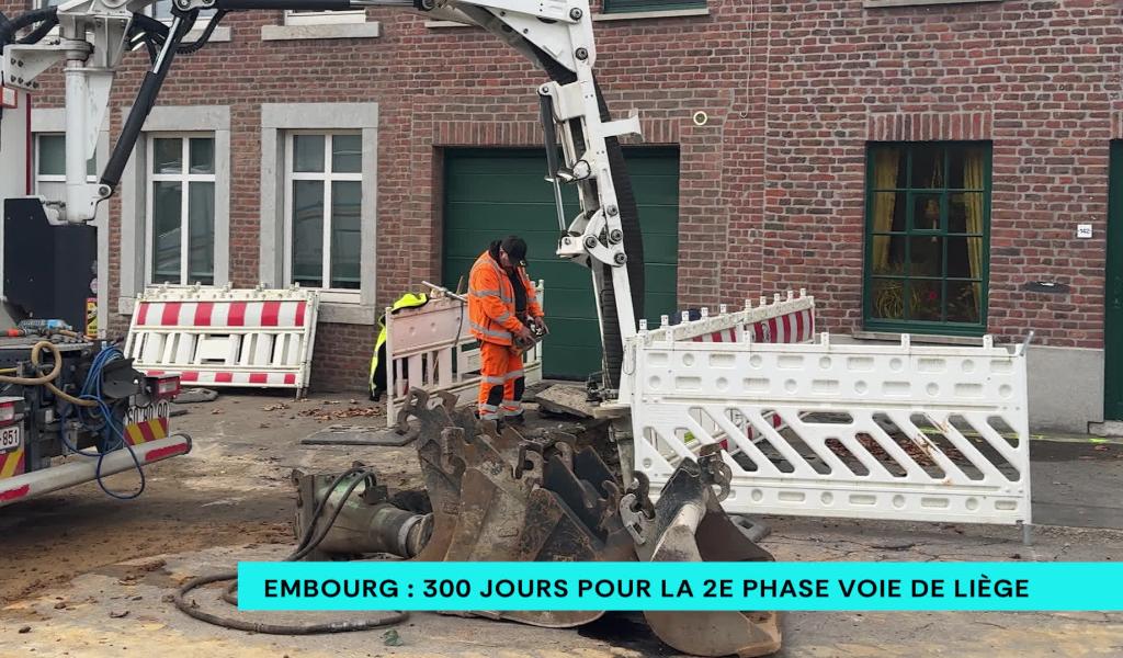 Embourg : la 2e phase des travaux Voie de Liège va durer 300 jours ouvrables