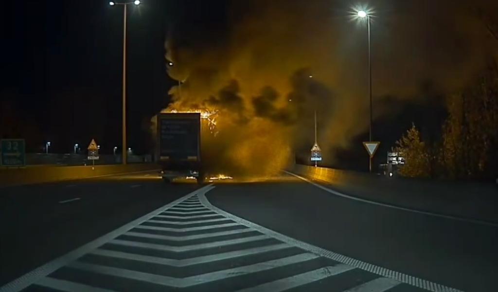 Gros embarras de circulation sur la E40 à Rocourt après l’incendie d’un camion