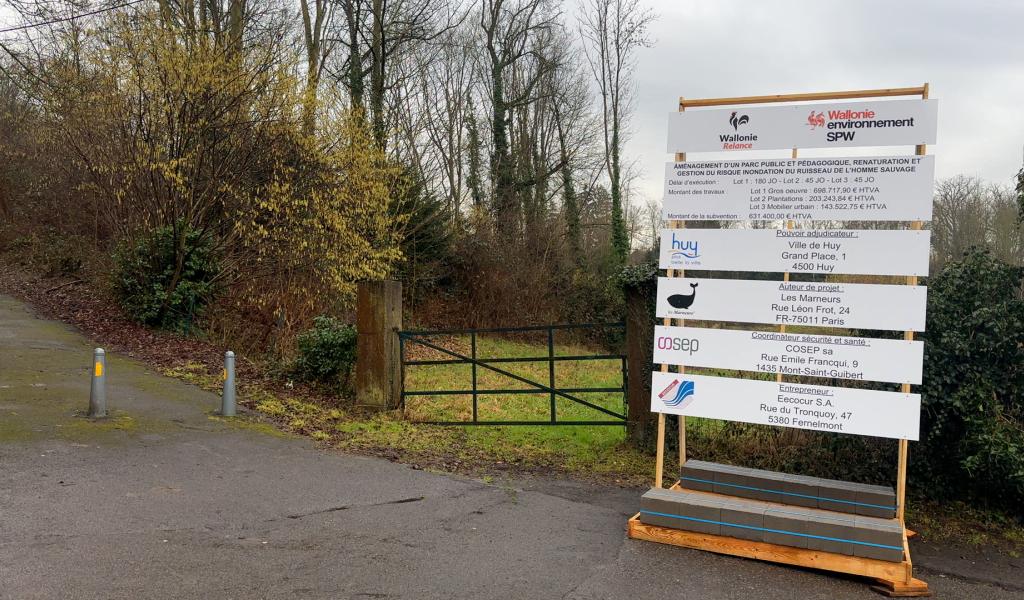 La construction d'un parc nature a débuté à Tihange