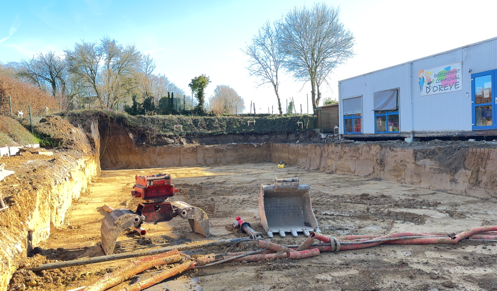 À Oreye, la nouvelle école maternelle sort de terre