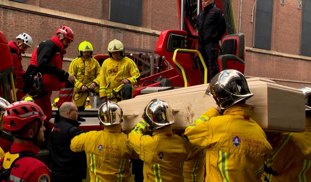 Funérailles de Pol Muller, le pompier ayant fait une chute mortelle