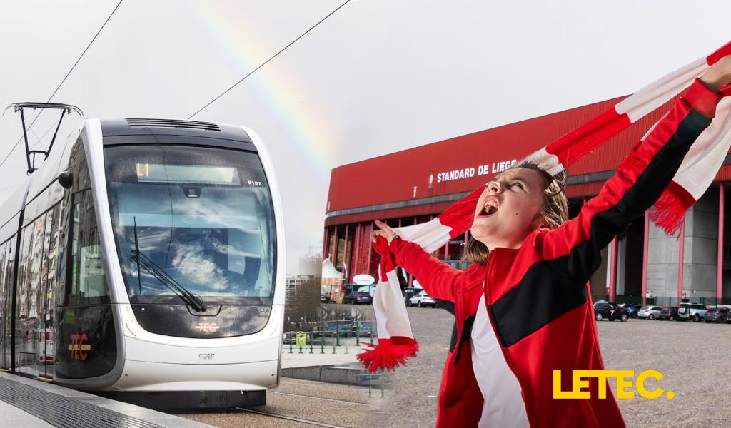 Un ticket combiné stade du Standard, ticket de bus et de tram