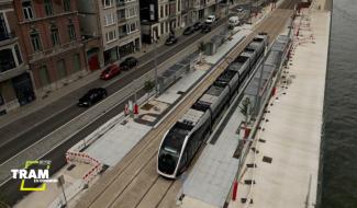 Tram  : survol intégral de la ligne, le nouveau visage de Liège