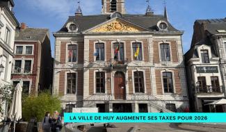 la Ville de Huy augmente ses taxes pour 2026