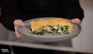 Lasagne au saumon et aux épinards