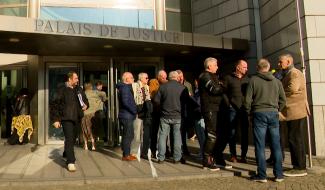 Grève des huissiers d’audience au Palais de Justice.