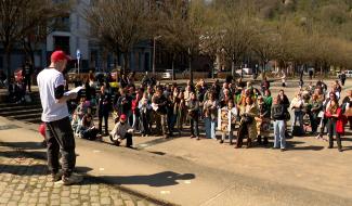 Le 1er avril des enseignants à Liège