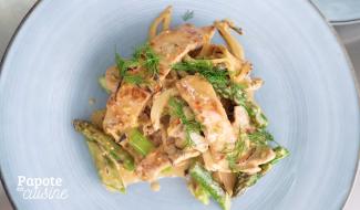 Le veau aux asperges, avec Delhaize et Dufrais