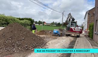 Rue de Pousset : d'importants travaux ont commencé à Remicourt