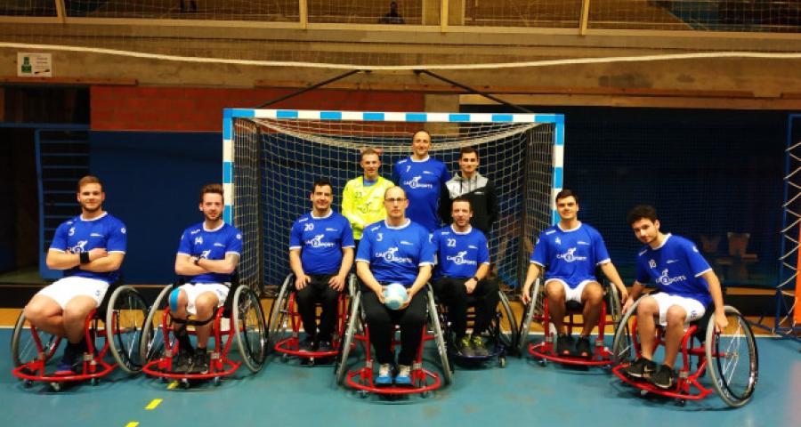 L'équipe de handball en fauteuil roulant de Beyne-Heusay