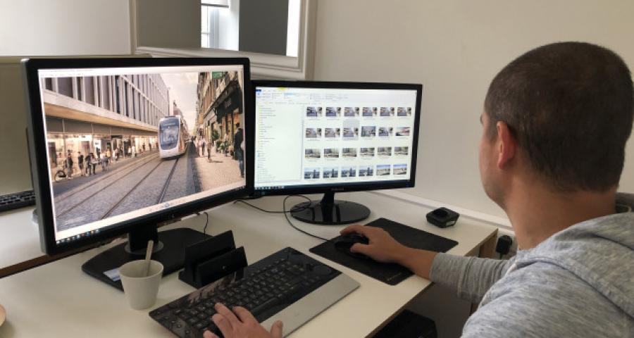 Tram En Commun S3#4 : les images 3D de Miysis placent le tram dans la ville 