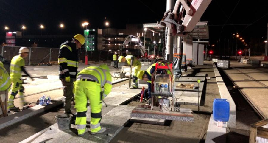 Tram En Commun S6#8 : travaux de nuit sur la piste d'essais