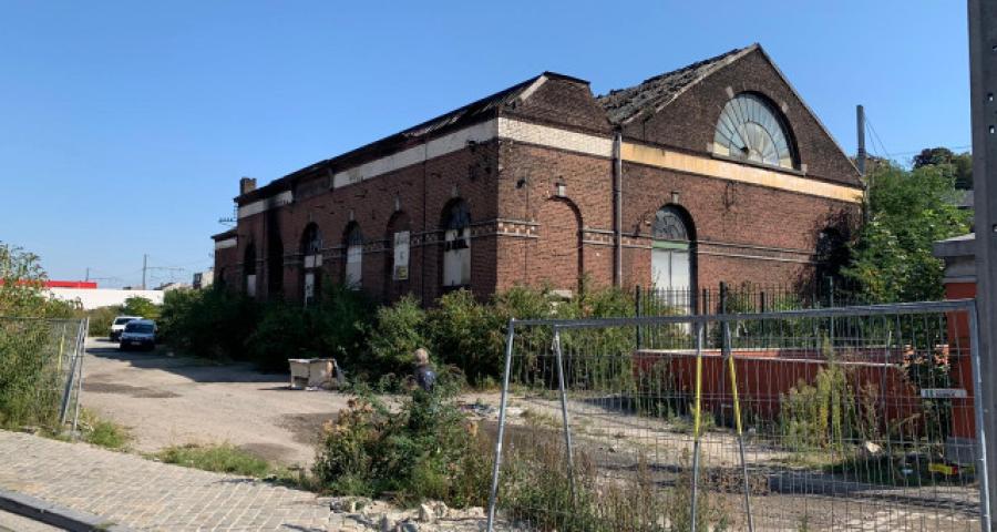 vue du bâtiment détruit à l'ancien marché couvert d'Amercoeur