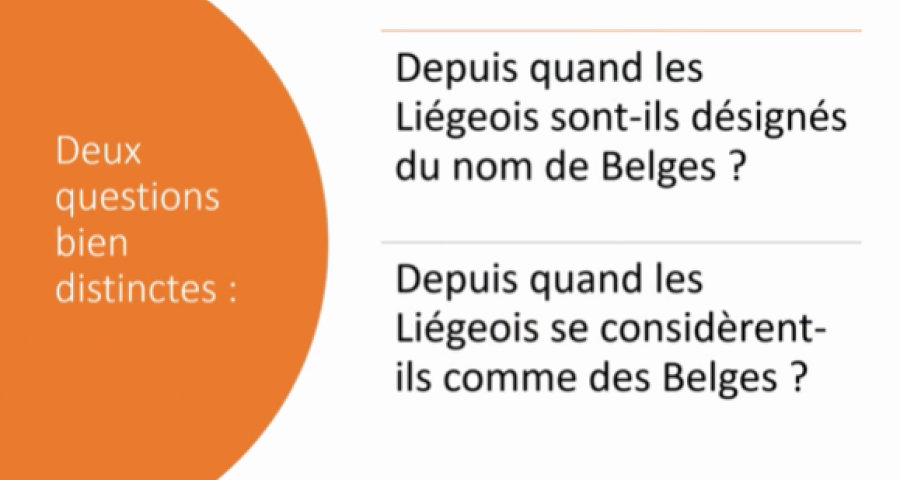 Conférences histoire de Liège : Depuis quand les Liégeois sont-ils des Belges ?