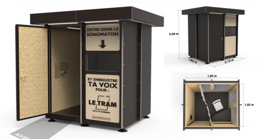 Tram En Commun S5#10 : le sonomaton attend les voix des Liégeois