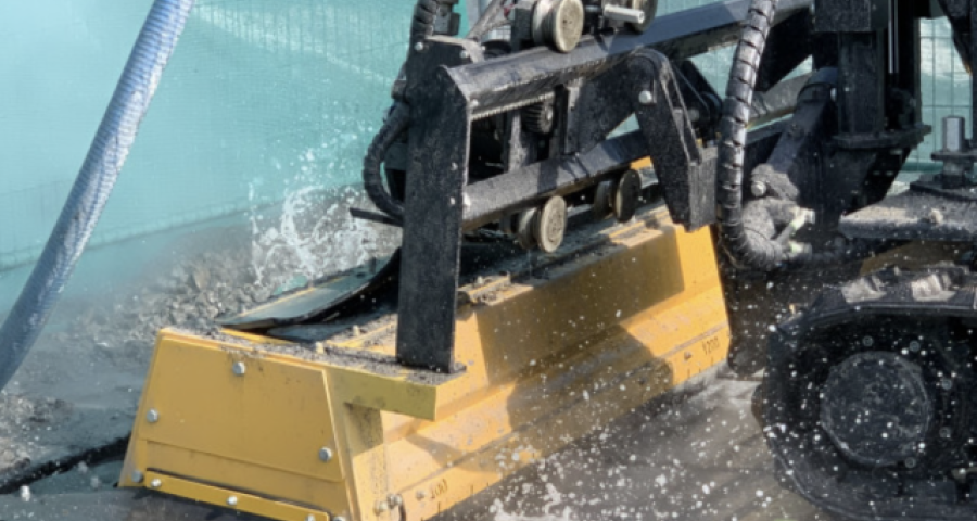 Tram En Commun S5#29 : hydro-démolition et hydro-scarification au Pont Atlas 