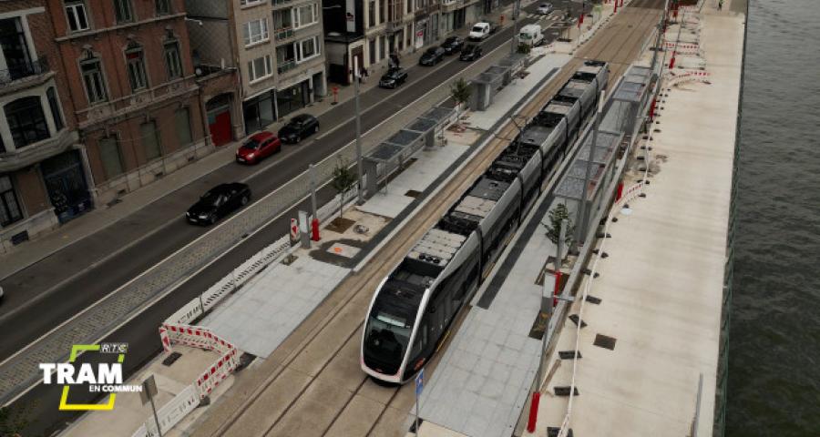 Tram  : survol intégral de la ligne, le nouveau visage de Liège