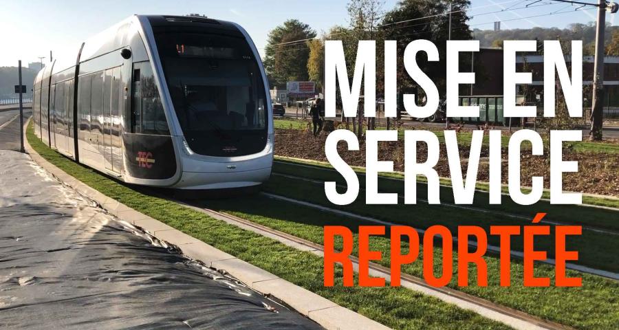 Tram : mise en service reportée à mi-avril