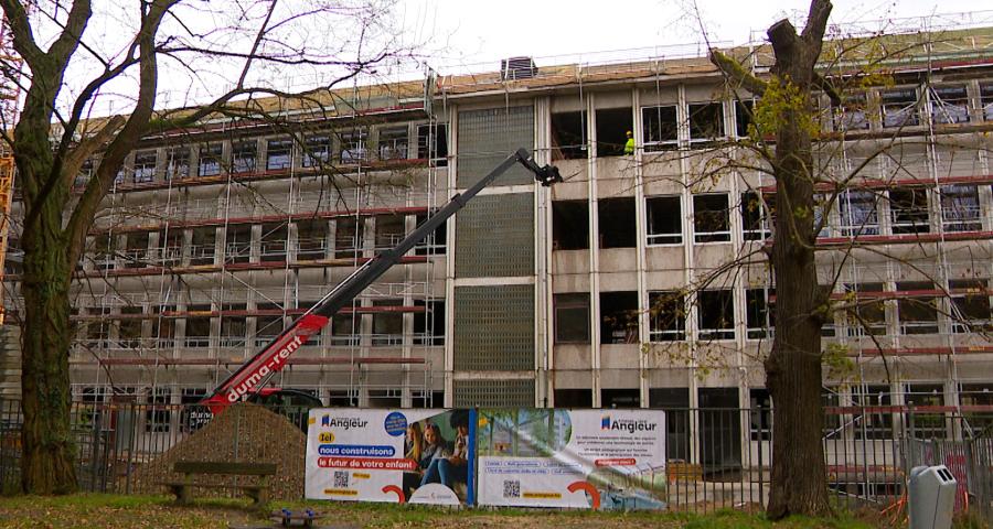 La réhabilitation de l'Athénée d'Angleur avance bien.