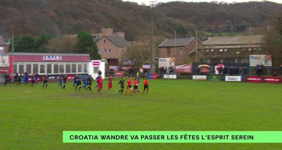 Football (P1): le Croatia Wandre va passer les fêtes l'esprit serein