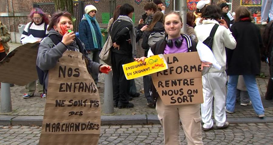 Budget 2025 de la FWB : les étudiants du qualifiant manifestent leur mécontentement