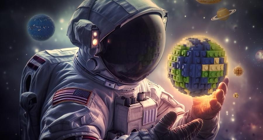 La conquête spatiale en LEGO à la gare des Guillemins