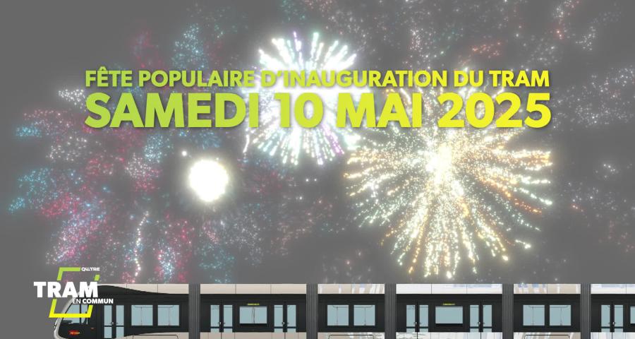 Tram en commun S7#15 : Marche à blanc, lancement commercial et fête populaire