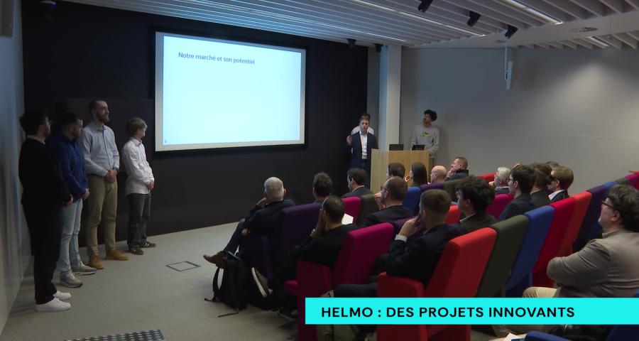 HELMo : des étudiants en informatique ont présenté des projets innovants à de grands patrons