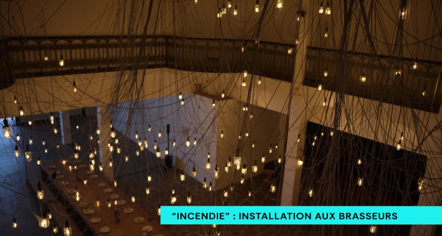 "Incendie" de Vincent Evrard aux Brasseurs - art contemporain