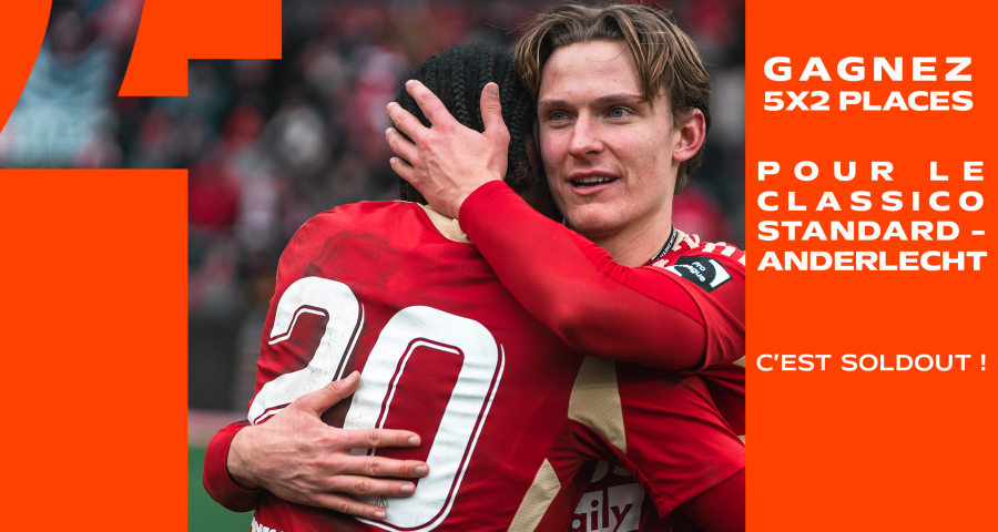 Standard - Anderlecht: 10 places à gagner pour la rencontre du 2 mars