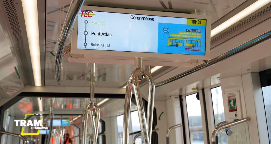 Tram en commun S7#19 : découvrez les annonces dans le tram de Liège