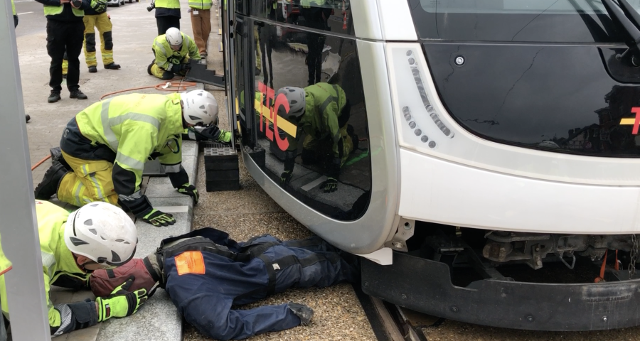 Tram en commun S7#22 : entraînements réguliers pour les pompiers sur la ligne du tram