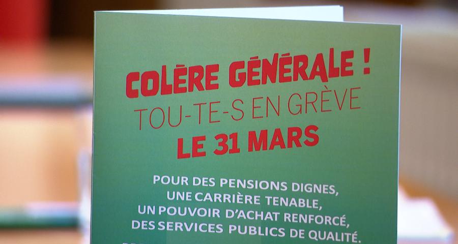 Grève générale le 31 mars en front commun