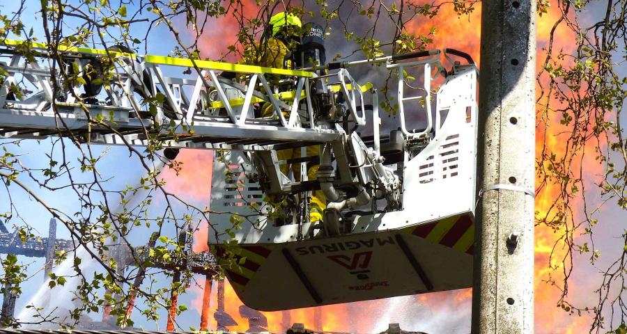 Incendie à l'église Notre-Dame du Rosaire à Bressoux