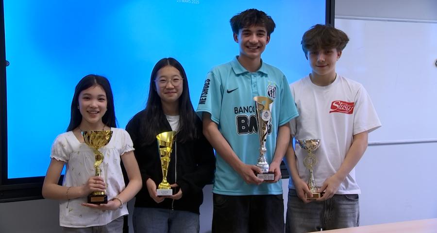 4 joueurs d'échecs de l'Athénée Charles Rogier 1 s'illustrent lors du tournoi inter-scolaire !