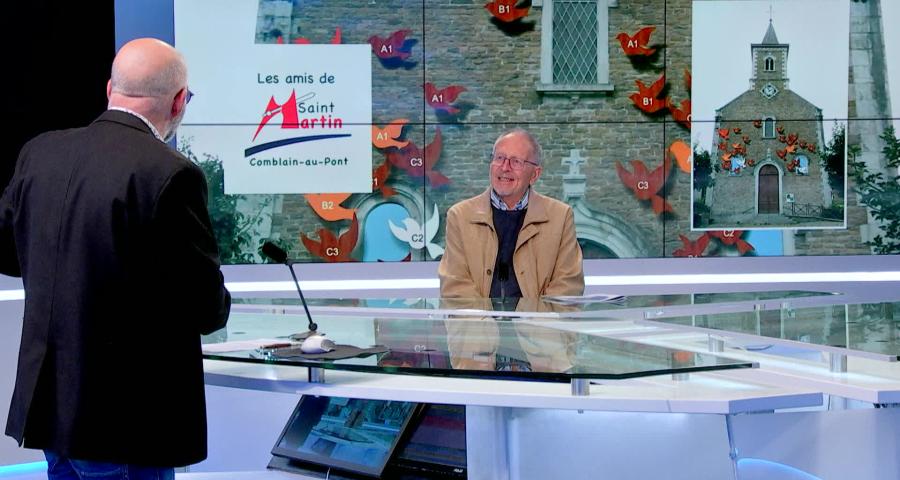 Comblain : une sculpture à l'église Saint-Martin