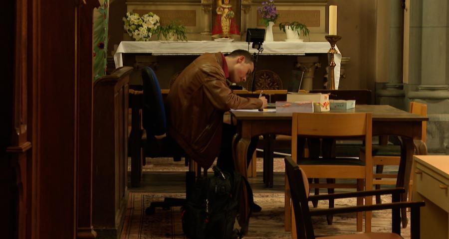 Ampsin : l'église Saint-Pierre transformée en salle d'étude pour le blocus