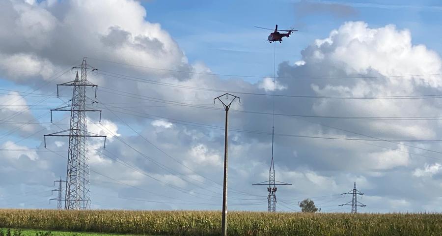 Blegny : un hélicoptère pour un chantier impressionnant de Elia