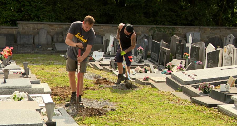 Flémalle commence à végétaliser ses cimetières