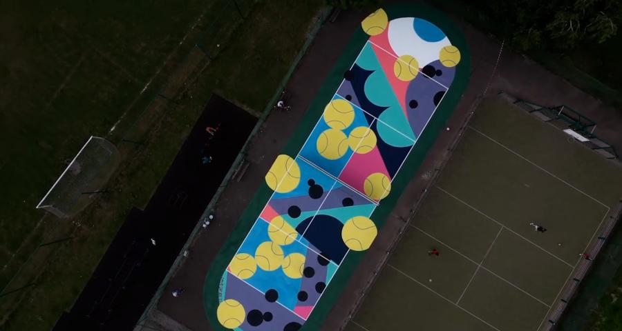 A Sclessin, un terrain de tennis est devenu oeuvre d'art