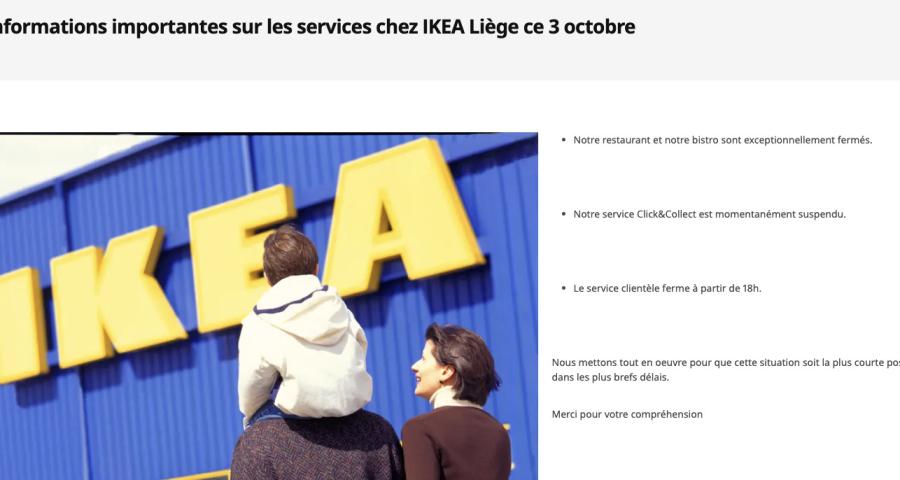 Ikea de Hognoul : la grève se poursuit pour une durée encore indéterminée
