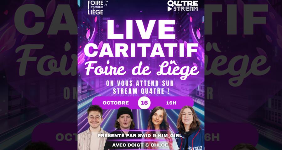 EN DIRECT : ÉMISSION SPÉCIALE – LIVE IRL CARITATIF À LA FOIRE DE LIÈGE