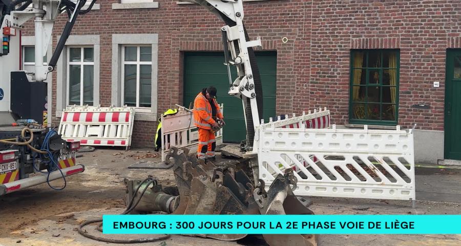 Embourg : la 2e phase des travaux Voie de Liège va durer 300 jours ouvrables