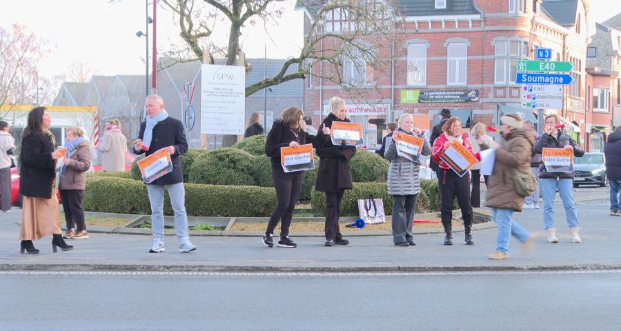 Fléron: les commerçants de l'Avenue des Martyrs manifestent