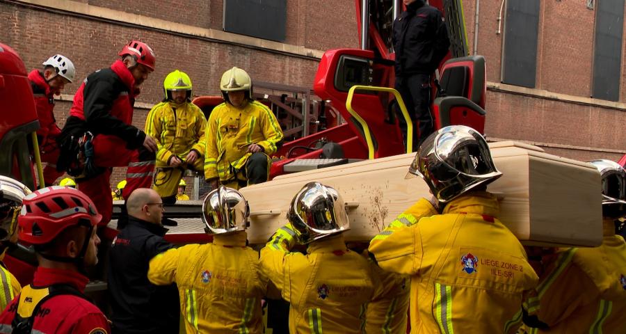 Funérailles de Pol Muller, le pompier ayant fait une chute mortelle