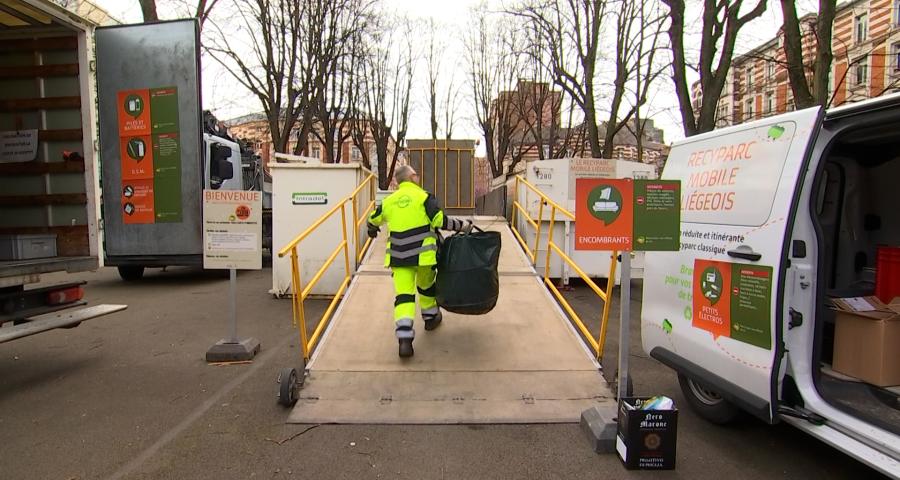Recyparc mobile à Liège : mini mais utile !