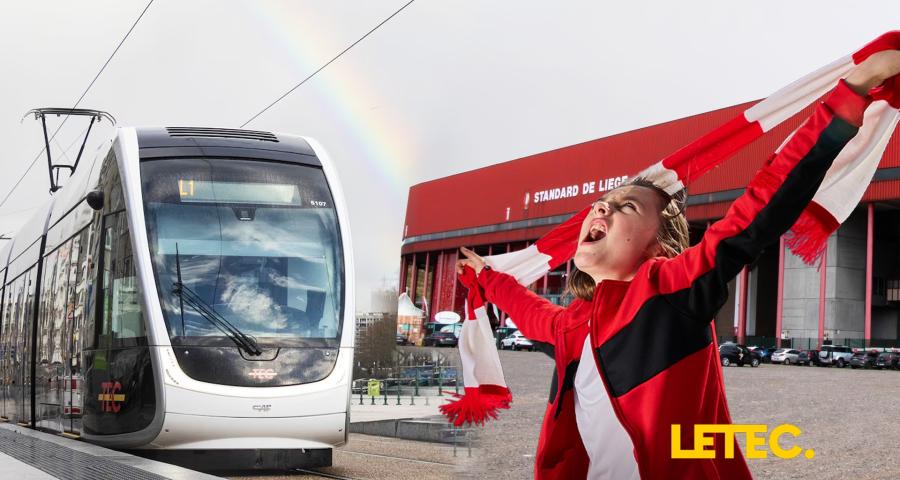 Un ticket combiné stade du Standard, ticket de bus et de tram