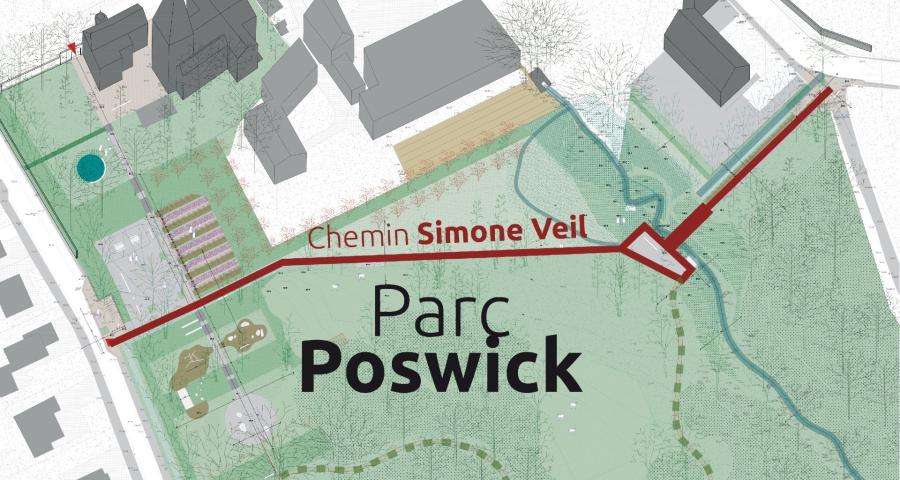 Huy : un Parc Poswick et un chemin Simone Veil à Tihange